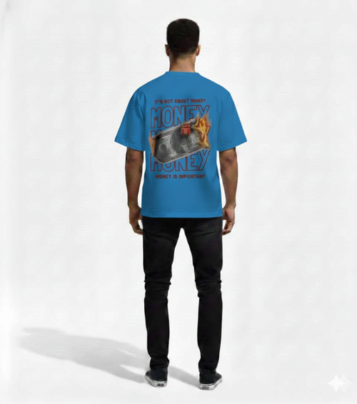 Money Statement Graphic Oversized Unisex  T-Shirt