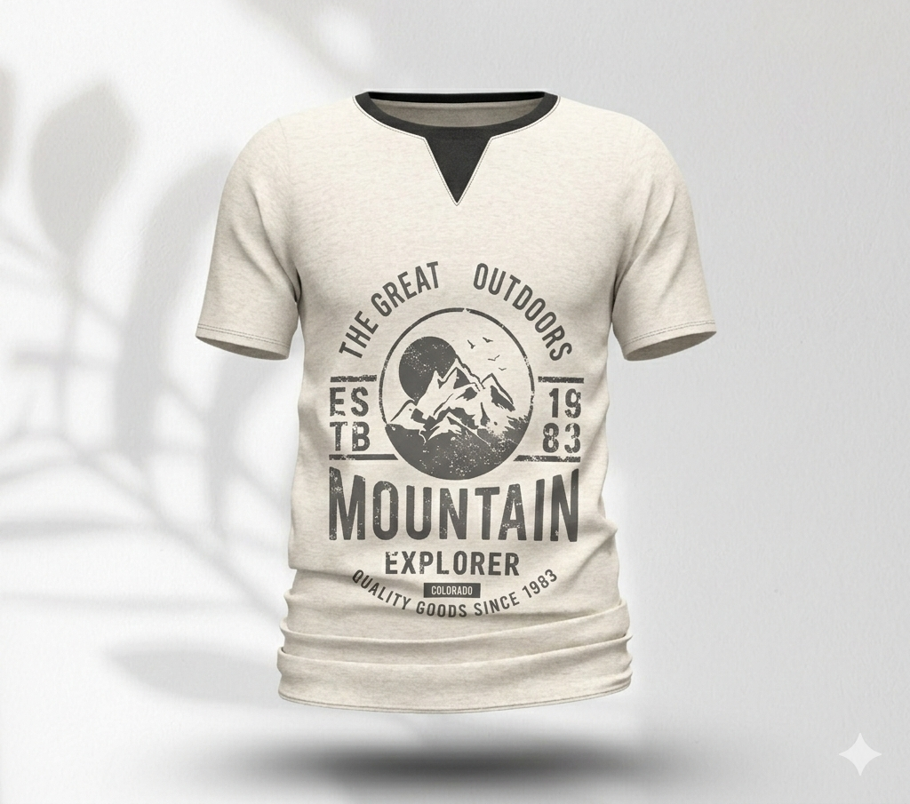 Printed Crew Neck T-Shirt