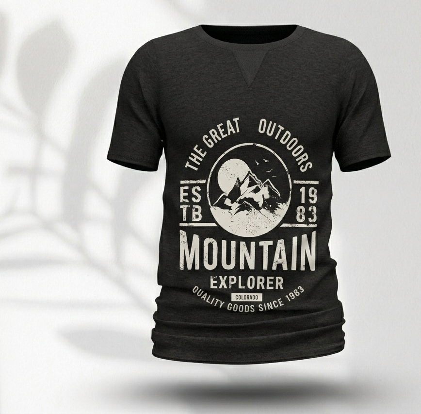 Printed Crew Neck T-Shirt